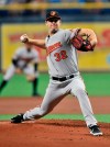 Baltimore Orioles starter Tom Eshelman, making his major league debut, pitches against the Tampa Bay Rays during the first inning of a baseball game Monday, July 1, 2019, in St. Petersburg, Fla. (AP Photo/Steve Nesius)