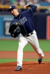 Tampa Bay Rays pitcher Blake Snell delivers to the Kansas City Royals during the first inning of a baseball game Wednesday, April 24, 2019, in St. Petersburg, Fla. (AP Photo/Chris O'Meara)