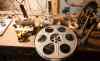 Melissa Tait / Winnipeg Free Press files
A film reel and splicing equipment in the projection room at the Stardust Drive-In theatre in Morden.