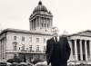 GERRY CAIRNS / WINNIPEG FREE PRESS ARCHIVES
Former premier Sterling Lyon at the Manitoba Legislative Building in 1981, the year he lost his run for a second term in government.