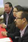 JOE BRYKSA / WINNIPEG FREE PRESS
From left: Grand Chief of the Assembly of Manitoba Chiefs Derek Nepinak, MKO Grand Chief Sheila North Wilson and Kevin Hart, Vice Chief, Assembly of First Nations, comment on last night's federal election results.