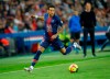 PSG's Neymar runs with the ball during the French League One soccer match between Paris-Saint-Germain and Monaco at the Parc des Princes stadium in Paris, Sunday April 21, 2019. (AP Photo/Michel Euler)