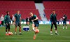 Tottenham midfielder Christian Eriksen kicks the ball during a training session at the Wanda Metropolitano stadium in Madrid, Friday May 31, 2019. English Premier League teams Liverpool and Tottenham Hotspur are preparing for the Champions League final which takes place in Madrid on Saturday night. (AP Photo/Manu Fernandez)