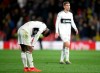 Fulham's Ryan Sessegnon, left, appears dejected after the final whistle of the English Premier League soccer match against Watford at Vicarage Road, Watford, England, Tuesday, April 2, 2019. Three managers, 24 losses and around $130 million later, Fulham has been relegated from the Premier League. The London club's return to the English top flight will last just one season after its demotion was confirmed with a 4-1 loss at Watford on Tuesday. (Nigel French/PA via AP)