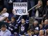 Trevor Hagan / Winnipeg Free Press
Winnipeg Jets fans at their final game of the season against the Tampa Bay Lightning.