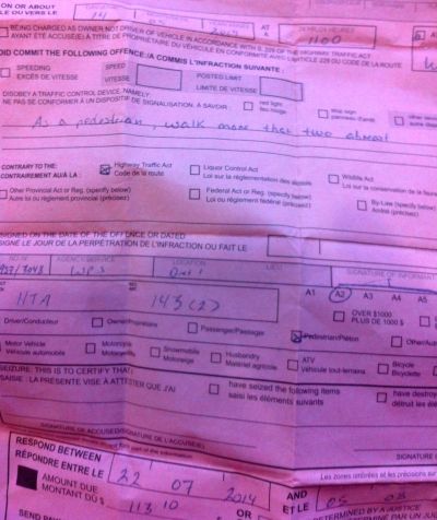 Police, tickets and the perils of good intentions