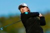 Japan's Ai Suzuki watches her shot during the second round of the LGPA Japan Classic golf tournament in Otsu, Shiga prefecture, western Japan Saturday, Nov. 9, 2019. (Kyodo News via AP)