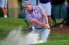 Webb Simpson hits out a bunker on the 16th hole during the final round of the World Golf Championships-FedEx St. Jude Invitational, Sunday, July 28, 2019, in Memphis, Tenn. (AP Photo/Mark Humphrey)