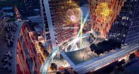 Supplied renderingConstruction equipment is on the site of the proposed True North Square tower project in downtown Winnipeg. If it comes to fruition, the project will alter the city’s skyline.