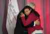 Commissioner Justice Murray Sinclair embraces residential school survivor Madeleine Basile after she spoke at the release of the final report of the Truth and Reconciliation commission, Tuesday December 15, 2015 in Ottawa. (The Canadian Press /Adrian Wyld)