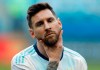 Argentina's Lionel Messi strokes his beard prior a Copa America Group B soccer match against Qatar at Arena do Gremio, Porto Alegre, Brazil, Sunday, June 23, 2019. (AP Photo/Victor R. Caivano)