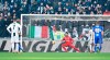 Sampdoria's Fabio Quagliarella, background second from left, equalizes on a penalty kick during the Italian Serie A soccer match between Juventus and Sampdoria at Allianz stadium in Turin, Italy, Saturday, Dec. 29, 2018. (Alessandro De Marco/ANSA Via AP)