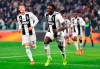 Juventus' Moise Kean celebrates after scoring during the Italian Serie A soccer match between Juventus and Udinese at the Allianz Stadium in Turin, Italy, Friday, March 8, 2019. (Alessandro Di Marco/ANSA via AP)