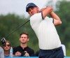 Brooks Koepka tees off on the first hole during the first round of the Byron Nelson golf tournament Thursday, May 9, 2019, at Trinity Forest in Dallas. (Ryan Michalesko/The Dallas Morning News via AP)