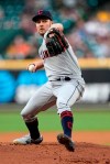 Cleveland Indians starting pitcher Trevor Bauer throws against the Houston Astros during the first inning of a baseball game Thursday, April 25, 2019, in Houston. (AP Photo/David J. Phillip)