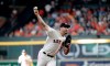 Houston Astros starting pitcher Justin Verlander throws against the Seattle Mariners during the first inning of a baseball game Saturday, Sept. 7, 2019, in Houston. (AP Photo/David J. Phillip)