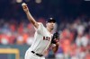 Houston Astros starting pitcher Justin Verlander (35) delivers a pitch against the Tampa Bay Rays in the first inning during Game 1 of a best-of-five American League Division Series baseball game in Houston, Friday, Oct. 4, 2019. (AP Photo/Michael Wyke)