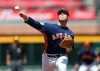 Houston Astros starting pitcher J.B. Bukauskas (69) pitches during the top second inning of an exhibition game at Minute Maid Park on Tuesday, March 26, 2019, in Houston. ( Yi-Chin Lee/Houston Chronicle via AP)