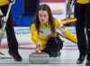 THE CANADIAN PRESS/Andrew Vaughan
Manitoba skip Tracy Fleury releases a rock as they play Ontario at the Scotties Tournament of Hearts on Tuesday.