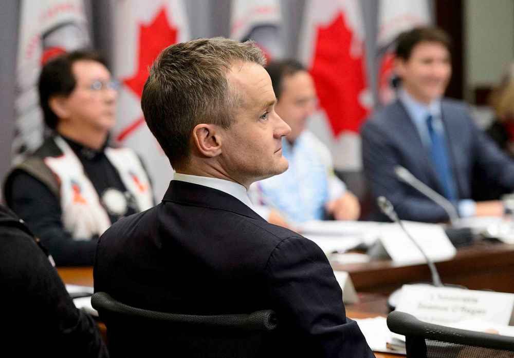 Sean Kilpatrick / THE CANADIAN PRESS
Minister of Indigenous Services Seamus O'Regan takes part in a meeting with Assembly of First Nations leaders in Ottawa on Monday, Jan. 14, 2019.