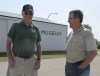 BARTLEY KIVES / WINNIPEG FREE PRESS 
Longtime Waskada resident Hilt Wallace (left) and Mayor Gary Williams have seen change in the village thanks to oil development.