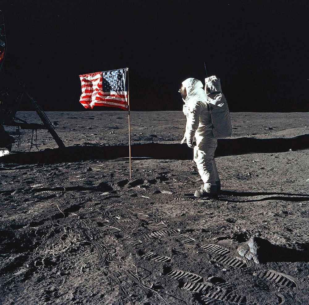 NASA
Astronaut Buzz Aldrin stands on the lunar surface during the Apollo 11 mission on July 20, 1969.