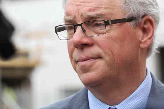 Mike Deal / Winnipeg Free PressManitoba Premier Greg Selinger at the construction site of the new UWinnipeg Commons apartment complex.