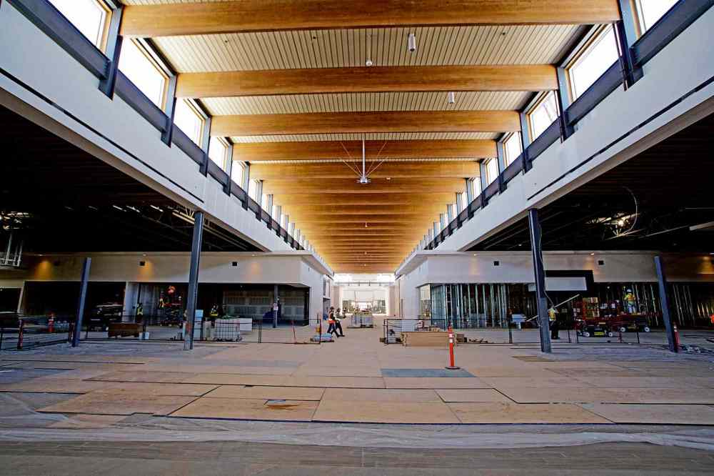 SUPPLIED
Workers are racing against the clock to complete the Outlet Collection Winnipeg mall at Kenaston Boulevard and Sterling Lyon Parkway in time for its May 3 grand opening.