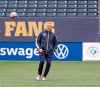 SASHA SEFTER / WINNIPEG FREE PRESS
Valour FC Head Coach Rob Gale kicks the ball around during a team practice.