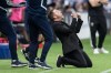 Vancouver Whitecaps head coach Marc Dos Santos celebrates after Vancouver defeated the Portland Timbers 1-0 during an MLS soccer game in Vancouver on Friday May 10, 2019. THE CANADIAN PRESS/Darryl Dyck