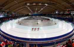 Chris Carlson / The Associated Press
Team Canada skates during the women