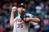 Houston Astros starting pitcher Justin Verlander throws against the Seattle Mariners in the fourth inning of a baseball game Saturday, April 13, 2019, in Seattle. (AP Photo/Elaine Thompson)