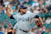 San Diego Padres starting pitcher Dinelson Lamet throws to a Seattle Mariners batter during the first inning of a baseball game Tuesday, Aug. 6, 2019, in Seattle. (AP Photo/Ted S. Warren)
