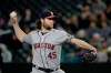 Houston Astros starting pitcher Gerrit Cole throws during the first inning of the team's baseball game against the Seattle Mariners, Tuesday, Sept. 24, 2019, in Seattle. (AP Photo/Ted S. Warren)