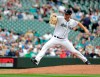Seattle Mariners starting pitcher Wade LeBlanc throws against the Tampa Bay Rays during the second inning of a baseball game, Sunday, Aug. 11, 2019, in Seattle. (AP Photo/Ted S. Warren)
