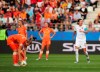 Canada's Christine Sinclair, right, reacts after scoring her side's first goal during the Women's World Cup Group E soccer match between the Netherlands and Canada at Stade Auguste-Delaune in Reims, France, Thursday, June 20, 2019. (AP Photo/Francisco Seco)