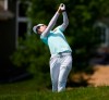 Sung Hyun Park, of South Korea, hits a shot on the 11th hole during the first round of the Thornberry Creek LPGA Classic golf tournament Thursday, July 4, 2019, in Oneida, Wis. (Chris Kohley/The Post-Crescent via AP)