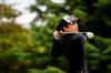 Tiffany Joh tees off during the second round of the Thornberry Creek LPGA Classic golf tournament Friday, July 5, 2019, in Oneida, Wis. (Chris Kohley/The Post-Crescent via AP)