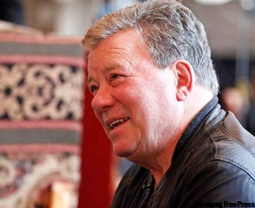 Darcy Finley / Winnipeg Free Press
Actor William Shatner talks with Winnipeg Free Press reporter Rob Williams at the Fort Garry Hotel Monday.
