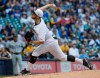 Milwaukee Brewers starting pitcher Brandon Woodruff during the first inning of a baseball game against the Pittsburgh Pirates Friday, June 7, 2019, in Milwaukee. (AP Photo/Morry Gash)