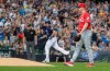 Cincinnati Reds starting pitcher Anthony DeSclafani reacts after giving up a home run to Milwaukee Brewers' Travis Shaw during the third inning of a baseball game Sunday, June 23, 2019, in Milwaukee. (AP Photo/Morry Gash)