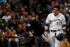 Milwaukee Brewers' Christian Yelich reacts after striking out during the second inning of a baseball game against the Washington Nationals Monday, May 6, 2019, in Milwaukee. (AP Photo/Morry Gash)