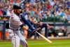 Minnesota Twins' Marwin Gonzalez hits a three-run home run during the eighth inning of a baseball game against the Milwaukee Brewers Tuesday, Aug. 13, 2019, in Milwaukee. (AP Photo/Morry Gash)