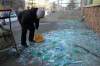 MCT
A worker sweeps up shattered glass from a store's broken windows in Chelyabinsk, Russia. A meteor that scientists estimate weighed 10 tons streaked at supersonic speed and exploded over Russia's Ural Mountains on Friday, setting off blasts that shattered glass and brought down walls, injuring hundreds.