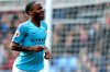 Manchester City's Raheem Sterling celebrates scoring his side's second goal of the game against Crystal Palace, during their English Premier League soccer match at Selhurst Park in London, Sunday April 14, 2019. (Steven Paston/PA via AP)