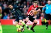Manchester City's David Silva, left, and Southampton's James Ward-Prowse during their English Premier League soccer match at St Mary's Stadium in Southampton, England, Sunday Dec. 30, 2018. (Adam Davy/PA via AP)