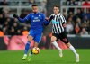 Cardiff City's Josh Murphy, left, and Newcastle United's Javier Manquillo during their English Premier League soccer match at St James' Park in Newcastle, England, Saturday Jan. 19, 2019. (Richard Sellers/PA via AP)