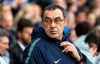 Chelsea manager Maurizio Sarri before the Premier League match against Everton, at Goodison Park in Liverpool, England, Sunday March 17, 2019. (Martin Rickett/PA via AP)