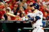 Houston Astros' Robinson Chirinos watches his two-run home run during the fourth inning of Game 4 of the baseball World Series against the Washington Nationals Saturday, Oct. 26, 2019, in Washington. (AP Photo/Patrick Semansky)
