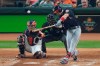 Washington Nationals' Ryan Zimmerman hits a home run during the second inning of Game 1 of the baseball World Series against the Houston Astros Tuesday, Oct. 22, 2019, in Houston. (AP Photo/Eric Gay)